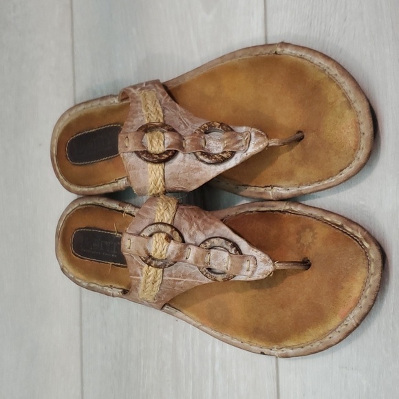 Born Women Gannet Comfort T strap Vintage Sandals shoes sz 8 - Picture 4 of 10